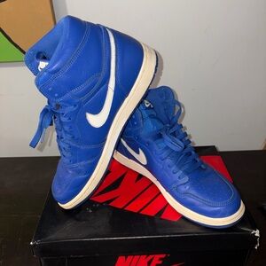 Nike Royal Blue & White High-Top Sneakers